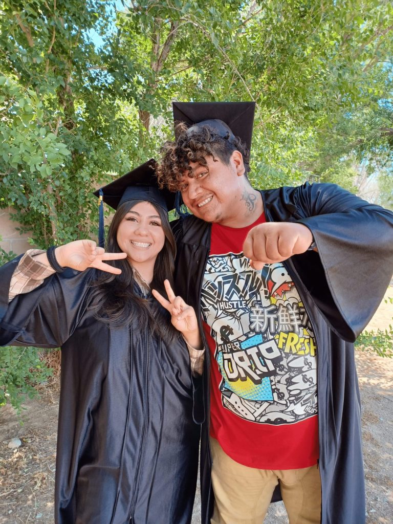 Male and female graduates